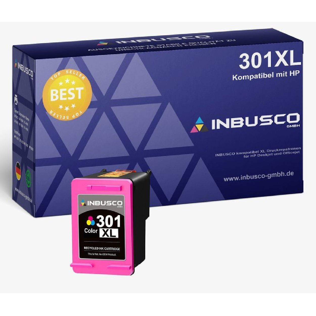 INBUSCO / KUBIS Mehrfarbig Color 301 (HP301XL-Var-1xColor) XL-Var-SET Tintenpatrone