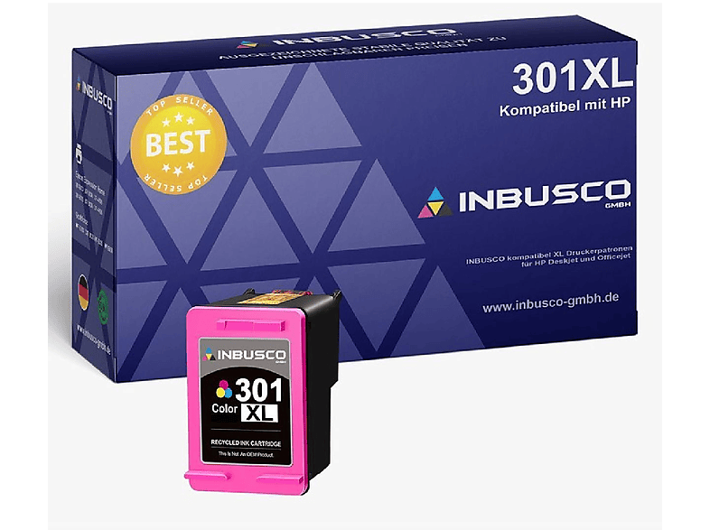 INBUSCO Mehrfarbig Tintenpatrone Color KUBIS XL-Var-SET 301 (HP301XL-Var-1xColor) /