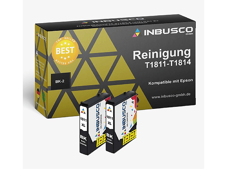 INBUSCO / KUBIS SET ReinigungT1811 BK Tintenpatrone Mehrfarbig (2xT1811BK)
