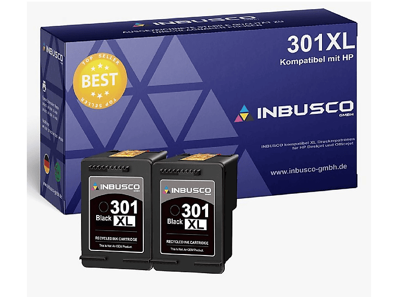 INBUSCO / KUBIS SET 301 XL (2 Black) Tintenpatrone Mehrfarbig (2xHP301XL(2Black))