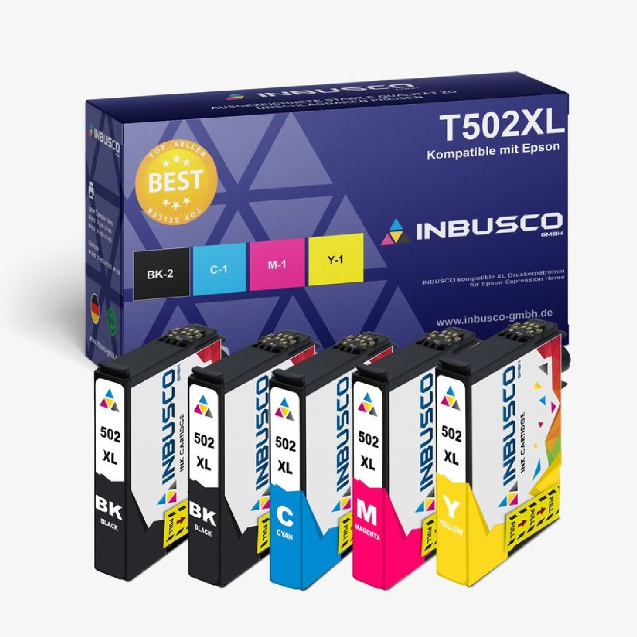 INBUSCO / KUBIS (T502-VAR-001) Mehrfarbig Tintenpatrone T502-VAR