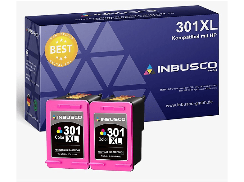 INBUSCO / KUBIS SET 301 XL (2 Color) Tintenpatrone Mehrfarbig (2xHP301XL(2Color))