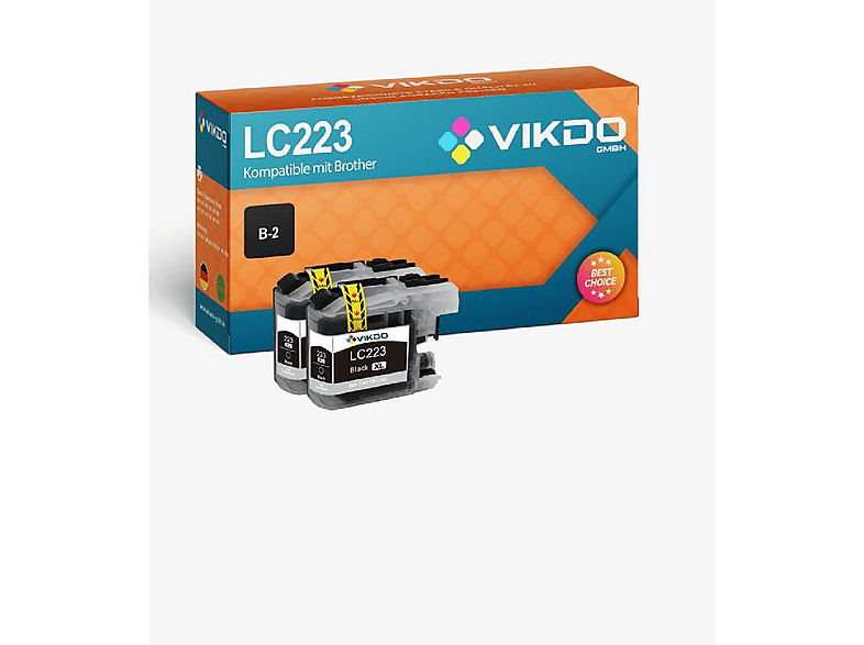 LC 223 SET INBUSCO / KUBIS Mehrfarbig BK Tintenpatrone (2xBKLC223-V)