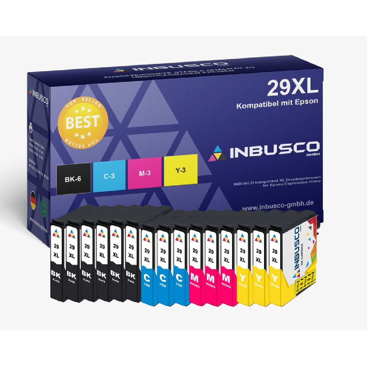 INBUSCO / KUBIS Tintenpatrone Mehrfarbig SET29XL (15x29XL)