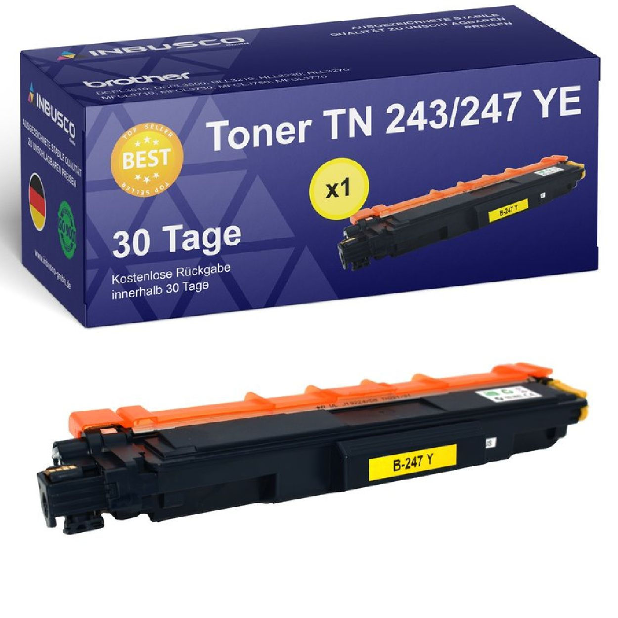 INBUSCO / KUBIS TN243-247 (TN243-247YE) Gelb Toner YE