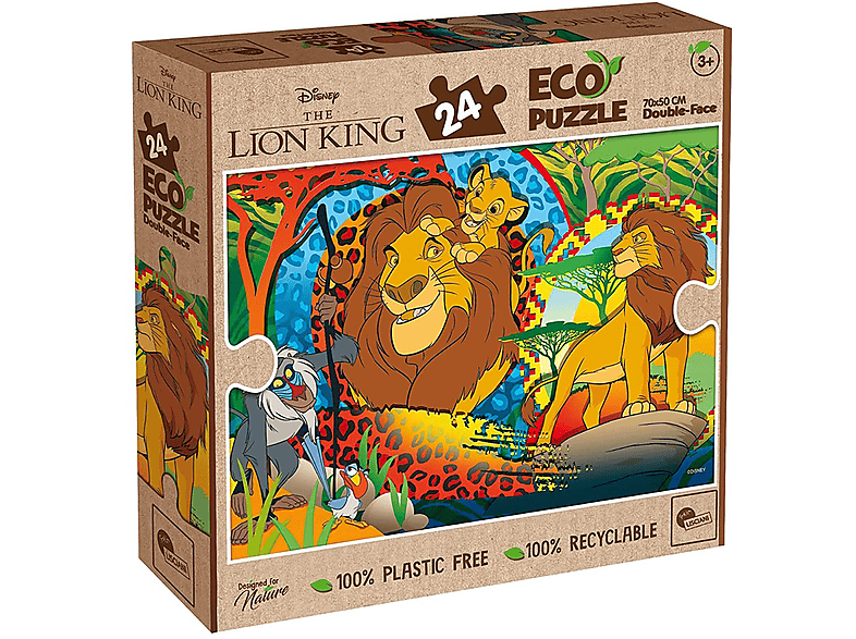 DISNEY ECO-Ausmal-Puzzle Boden 24 Teile, Der König der Löwen von Lisciani Puzzle