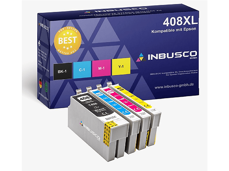 INBUSCO / KUBIS SET T408XL Tintenpatrone Mehrfarbig (4xT408XL) | Tonerkartuschen