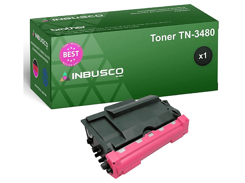 INBUSCO / KUBIS TN-1050 - 3480 TN-3480 Toner Schwarz (TN-1050-3480TonerBrother-VAR1xTN-3480)