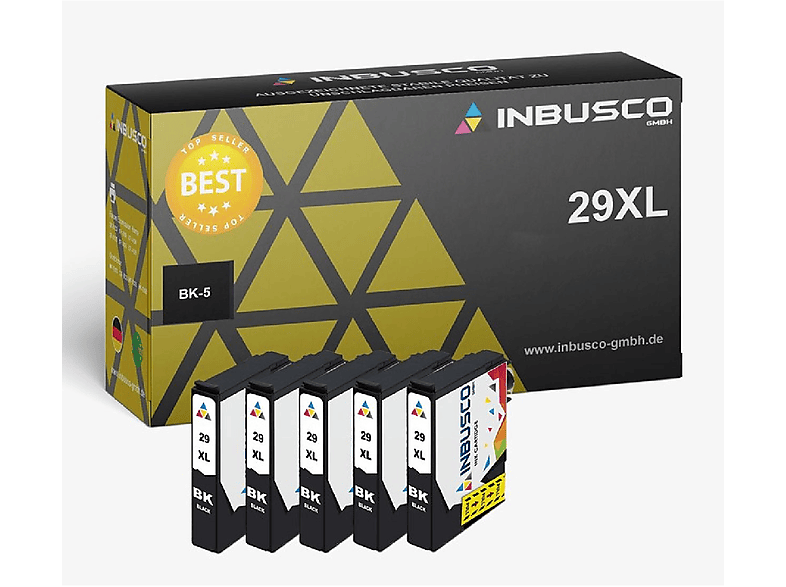 INBUSCO / KUBIS SET29XL Tintenpatrone Schwarz BK (5x29XLBK)