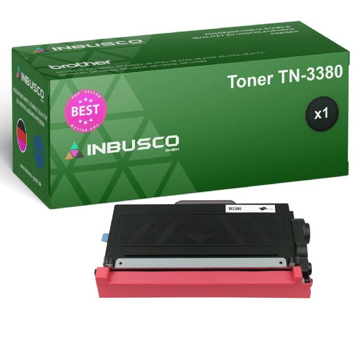 TN-1050 - Schwarz Toner 3480 / KUBIS TN-3380 INBUSCO (TN-1050-3480TonerBrother-VAR1xTN-3380)