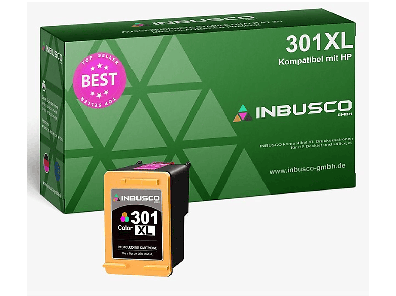 INBUSCO / KUBIS 301 XL Color Tintenpatrone Mehrfarbig (HP301XLColor)
