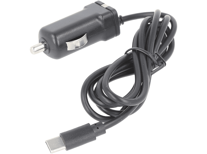 ACCUCELL KFZ-Ladekabel Type C USB-C 3,0A USB-Ladekabel Universal, Schwarz