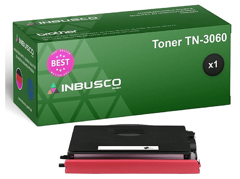 INBUSCO / KUBIS TN-1050 - 3480 TN-3060 Toner Schwarz (TN-1050-3480TonerBrother-VAR1xTN-3060)