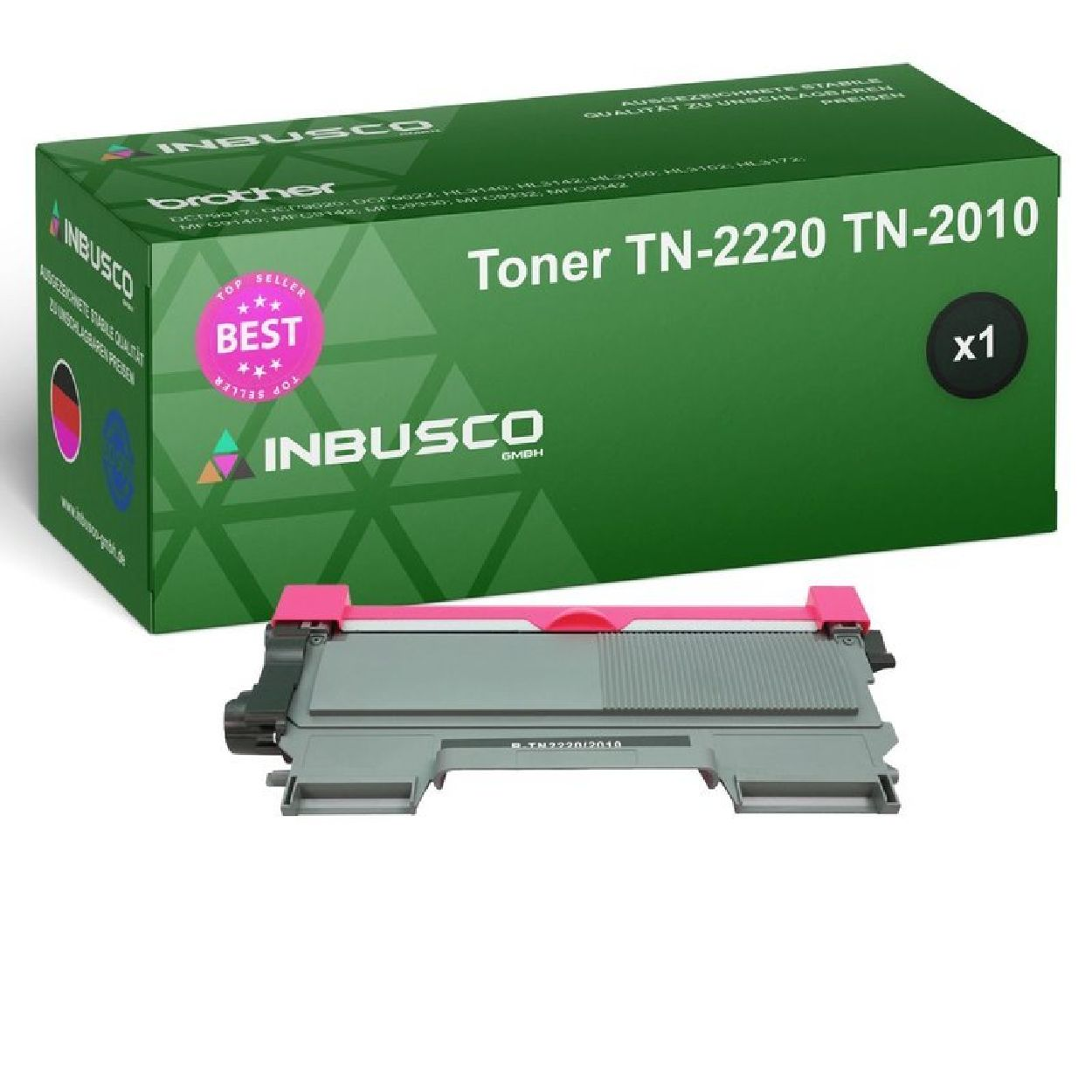 INBUSCO / KUBIS TN-1050 Schwarz 3480 (TN-1050-3480TonerBrother-VAR1xTN-2220TN-2010) - TN-2220 TN-2010 Toner