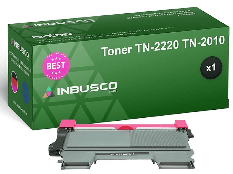 INBUSCO / KUBIS TN-1050 - 3480 TN-2220 TN-2010 Toner Schwarz (TN-1050-3480TonerBrother-VAR1xTN-2220TN-2010)