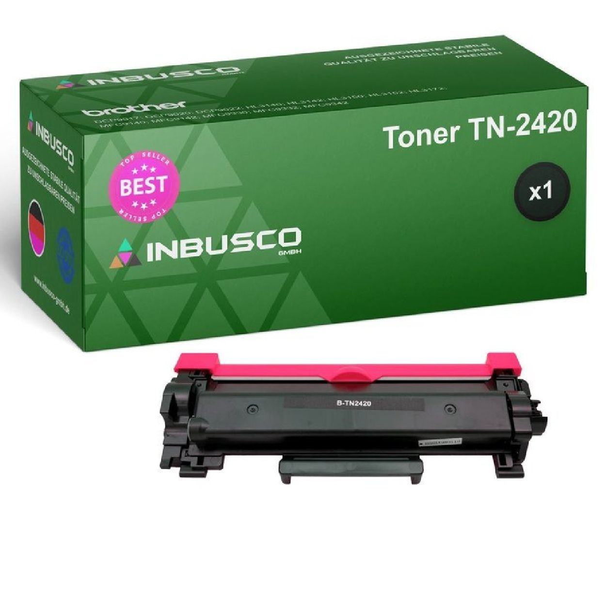 INBUSCO / KUBIS TN-1050 3480 TN2420 Schwarz Toner (TN-1050-3480TonerBrother-VAR1xTN2420) 