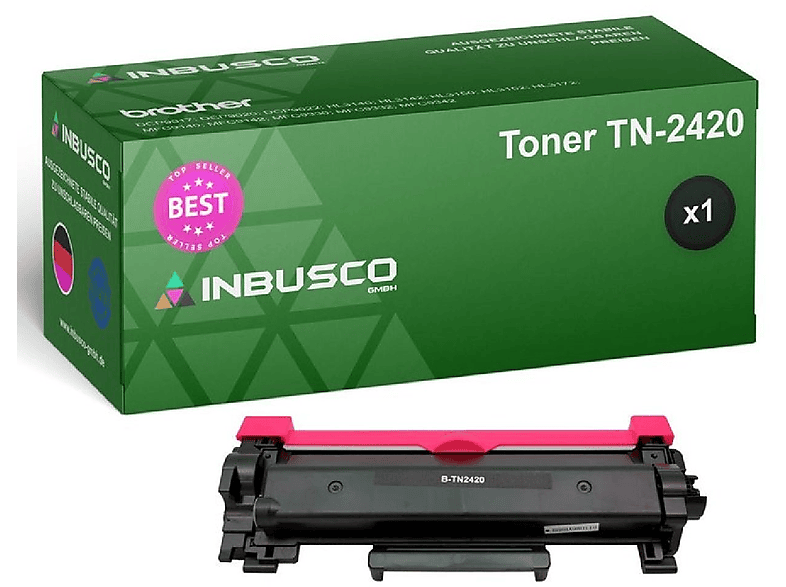 INBUSCO / KUBIS TN-1050 - 3480 TN2420 Toner Schwarz (TN-1050-3480TonerBrother-VAR1xTN2420)