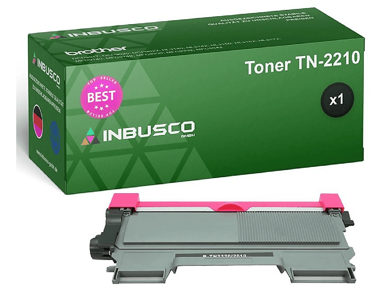 INBUSCO / KUBIS TN-1050 - 3480 TN-2210 Toner Schwarz (TN-1050-3480TonerBrother-VAR1xTN-2210)