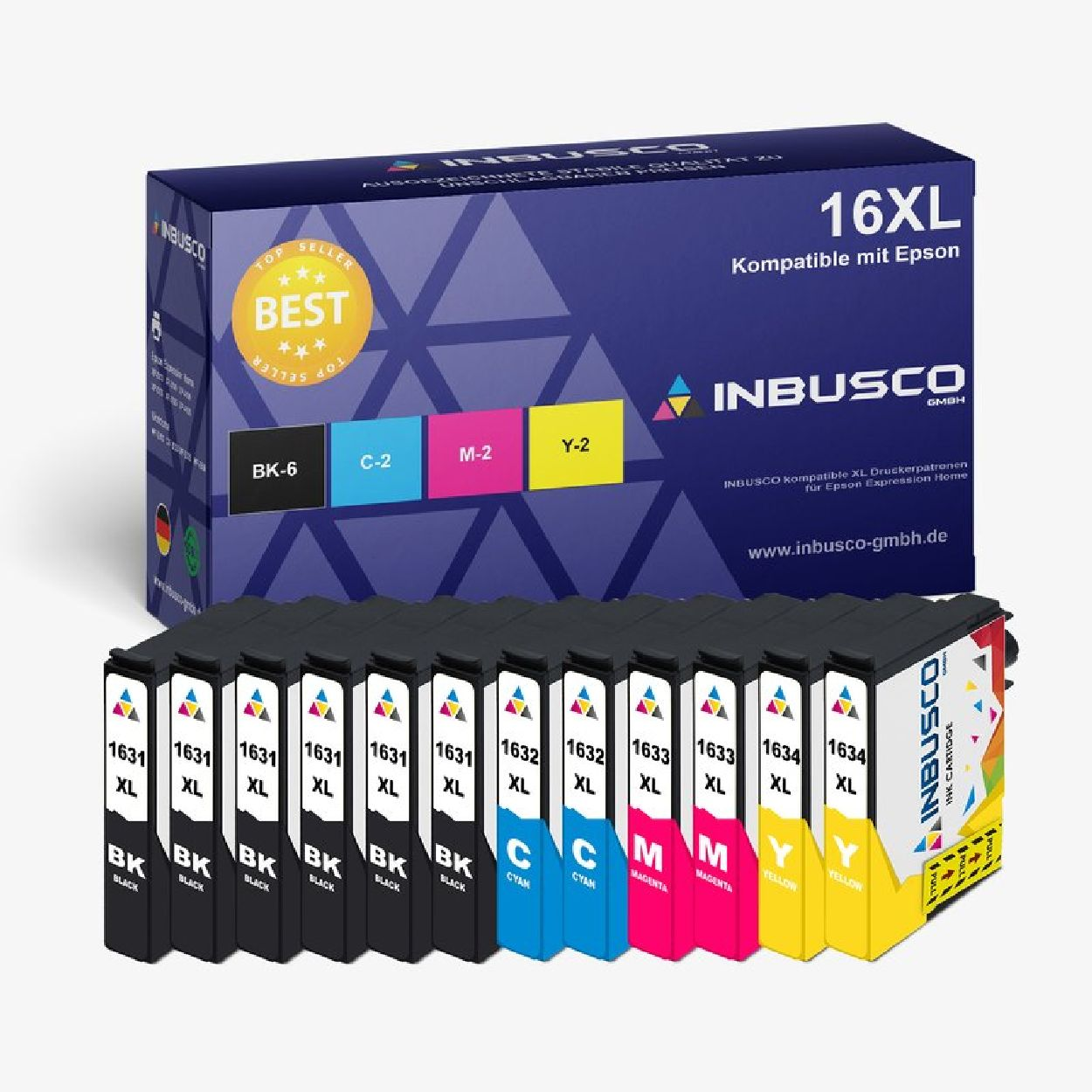 INBUSCO / KUBIS SET 16xl Mehrfarbig (12x16XL) Tintenpatrone