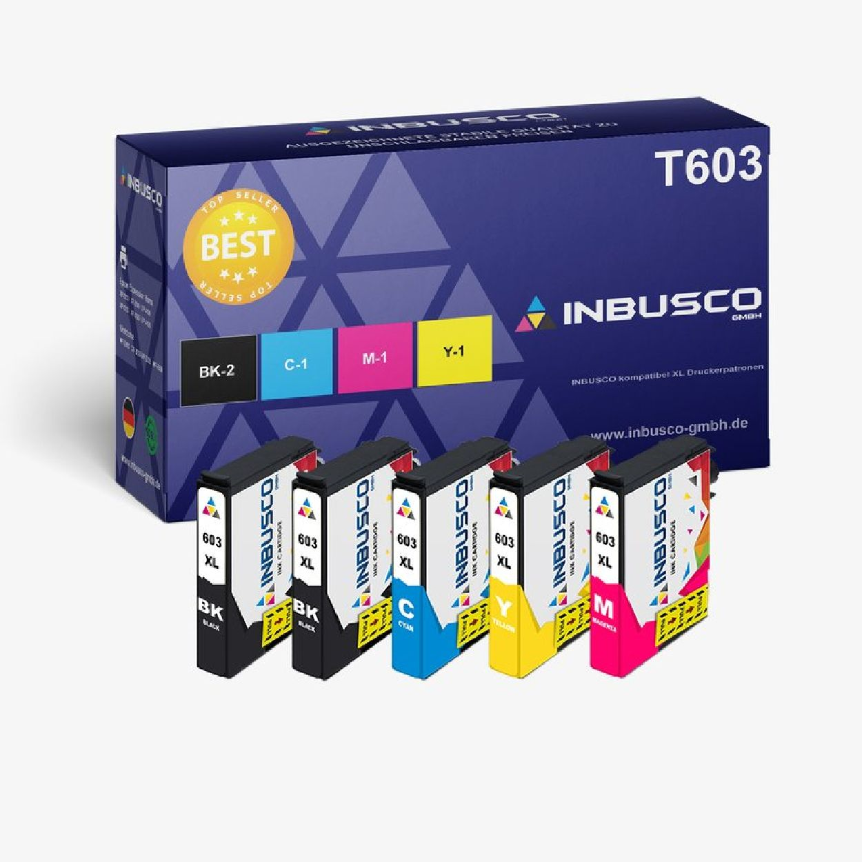 INBUSCO / (5xT603) KUBIS SET Mehrfarbig T603 Tintenpatrone