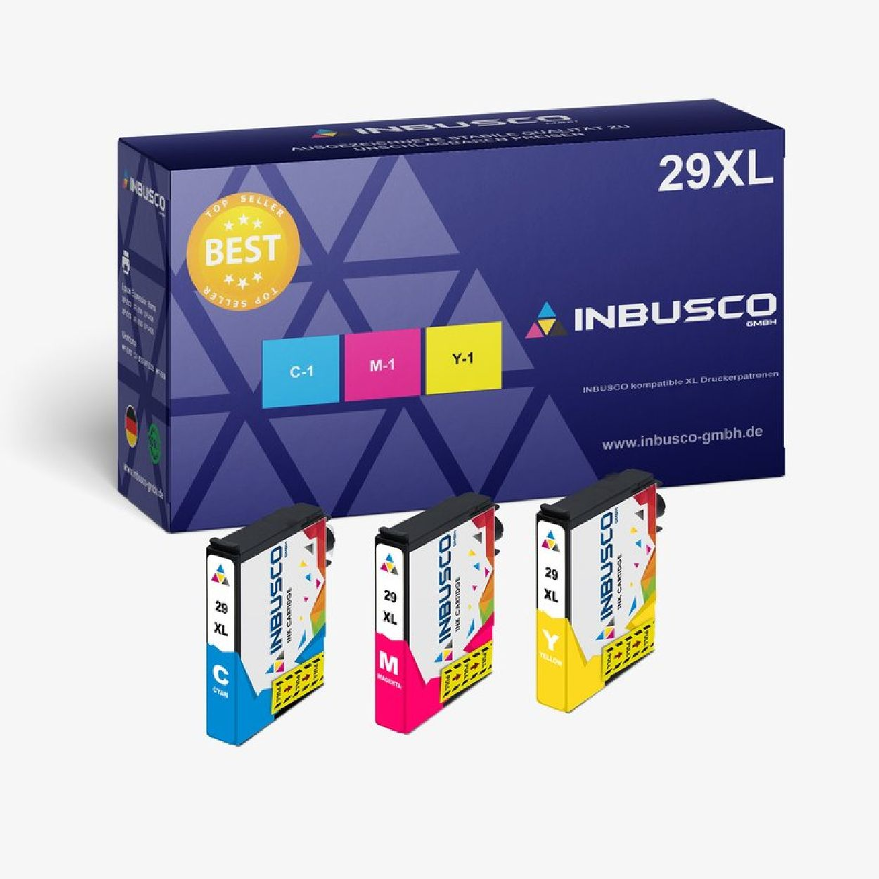 INBUSCO / (3x29XLColor) Color Tintenpatrone KUBIS SET29XL Mehrfarbig