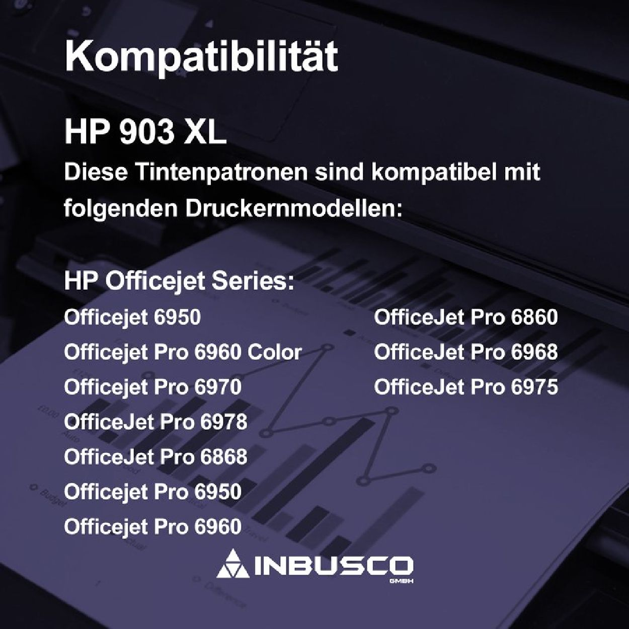 KUBIS (5xHP903XL) SET 903 INBUSCO HP Tintenpatrone XL Schwarz /
