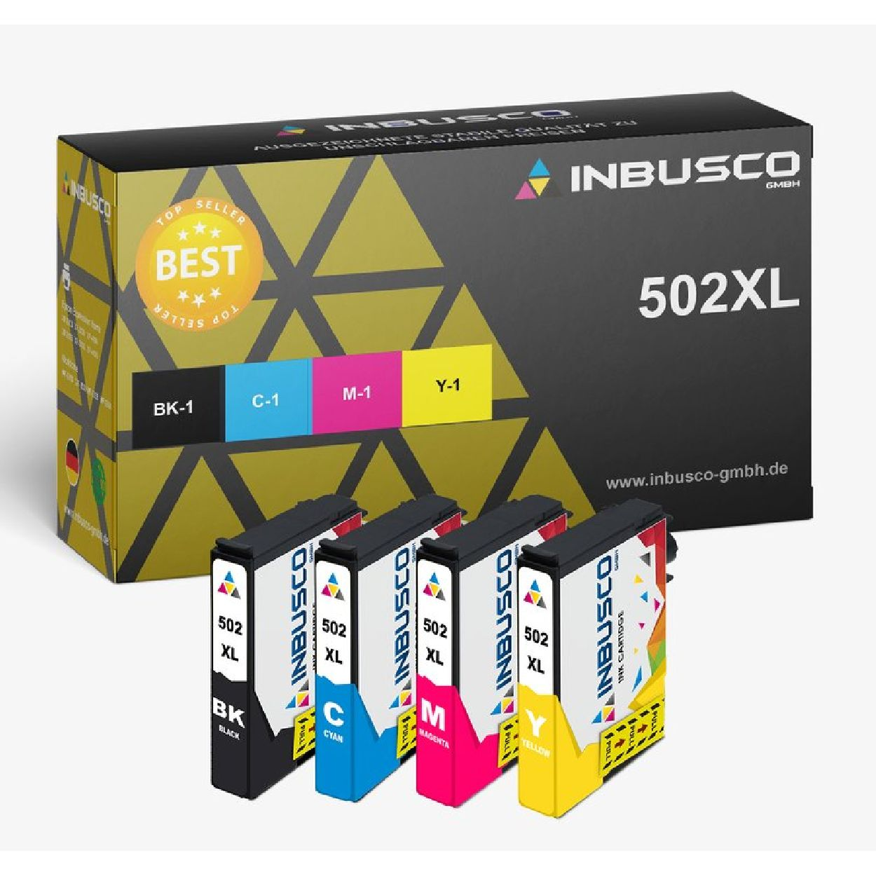 INBUSCO / KUBIS SET T502 Mehrfarbig Tintenpatrone (4xT502)