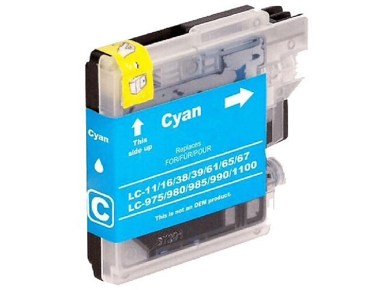 Cyan / LC (LC985-980-1100CY) CY KUBIS Tintenpatrone 985/980/1100 INBUSCO
