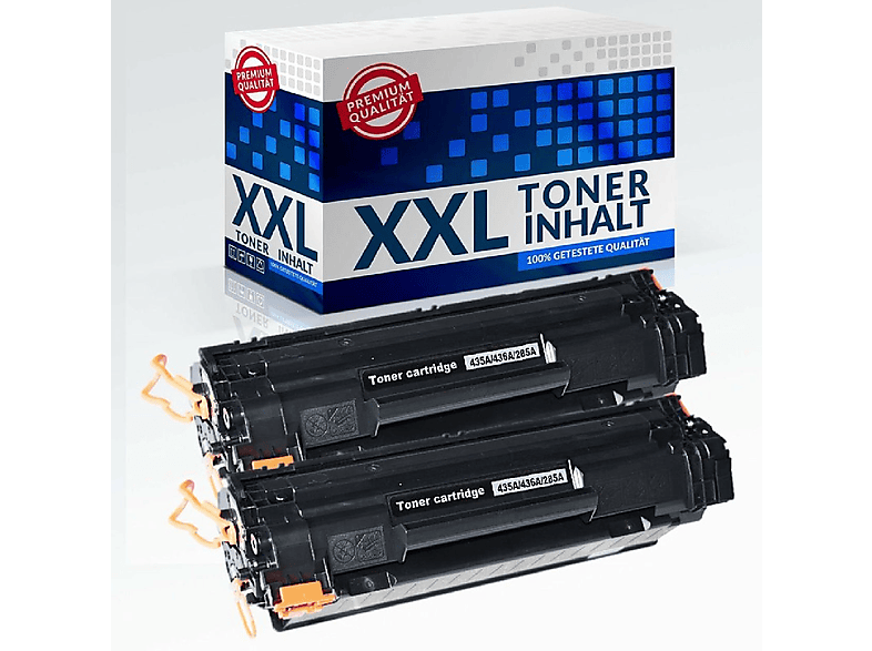 INBUSCO / KUBIS SET CB435A/436A Toner Schwarz (2xCB435A-436A)