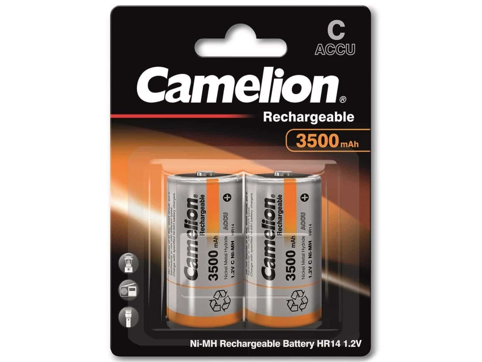 CAMELION NiMH-Baby-Akku 3500 mAh, Nickel-Metallhydrid mAh 2 Stück NiMH-Akku, 3500