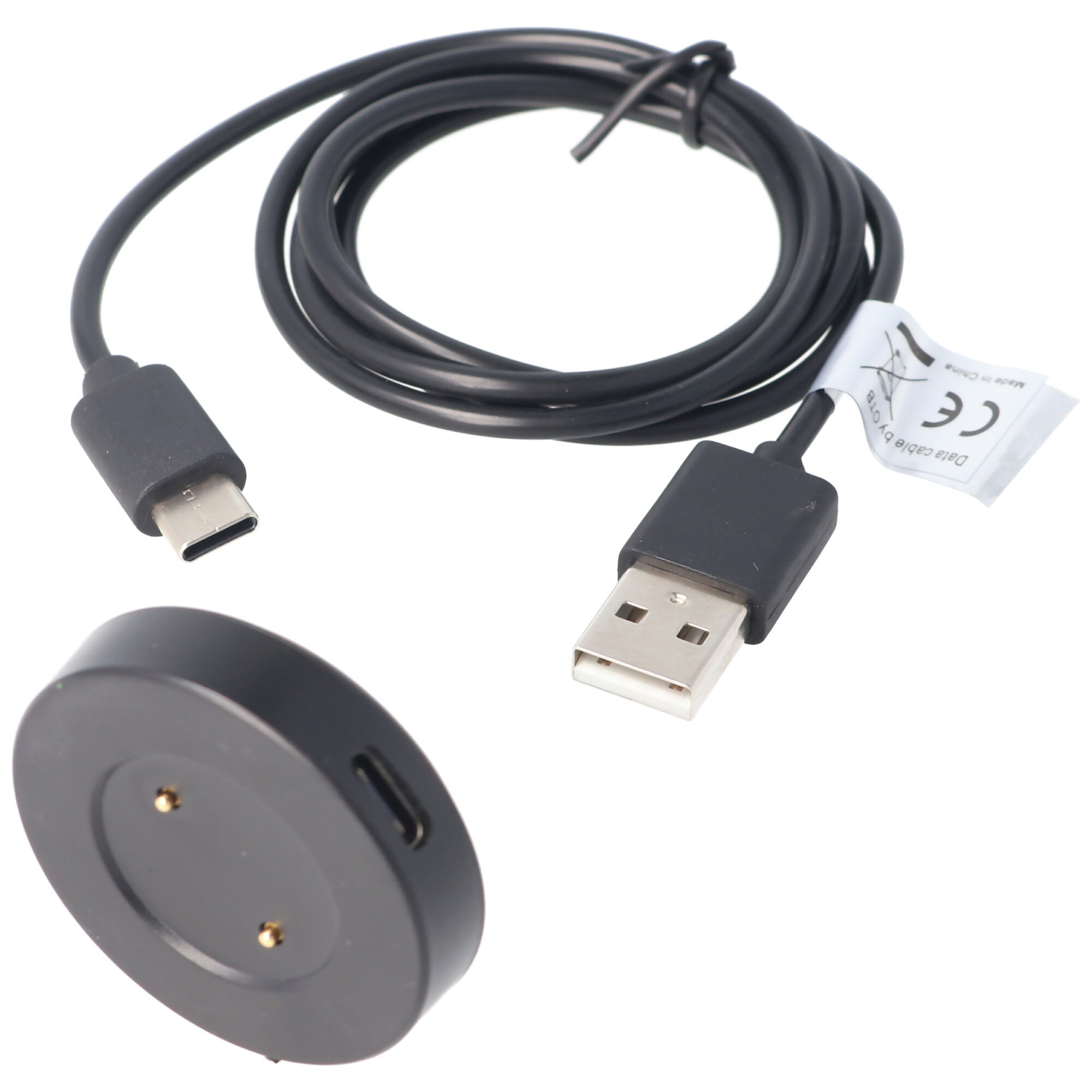 ACCUCELL USB Ladekabel, Ladeadapter GT passend Schwarz Universal, Watch USB-Adapter, USB-Kabel für Huawei