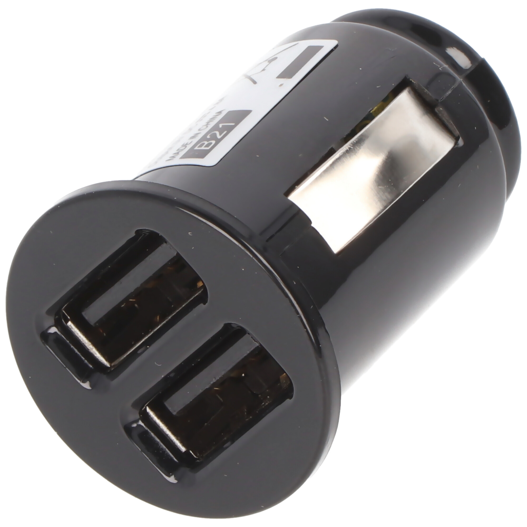 ACCUCELL KFZ-Ladeadapter Universal, - 4,8A mit - - - Dual USB TINY USB-Ladegerät USB schwarz Schwarz Auto-ID