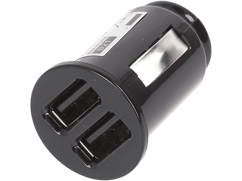ACCUCELL KFZ-Ladeadapter USB - Dual USB - 4,8A mit Auto-ID - schwarz - TINY USB-Ladegerät Universal, Schwarz