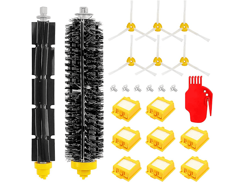 Ersatzbürsten-Set Für IRobot Roomba 700 Serie – Seitenbürsten, Filter, Borstenbürste Inkl. Reinigungswerkzeug