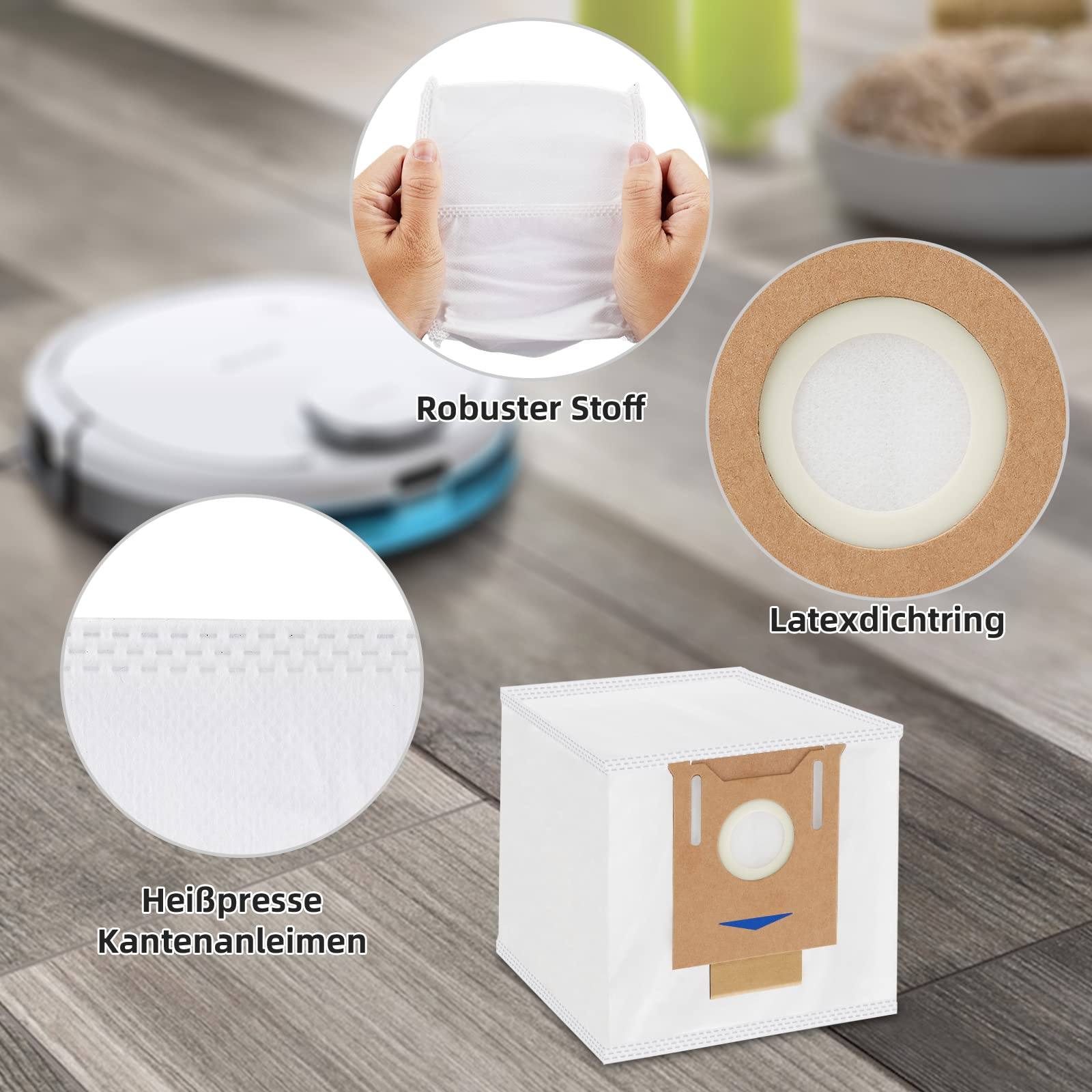 Różne części worka do odkurzacza i odkurzacza.