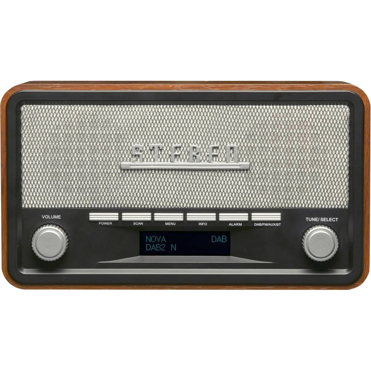 DENVER DAB-18 Dunkelbraun Radio, DAB+, / schwarz Bluetooth, braun