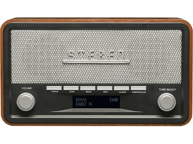 DENVER DAB-18 Dunkelbraun Radio, DAB+, / schwarz Bluetooth, braun