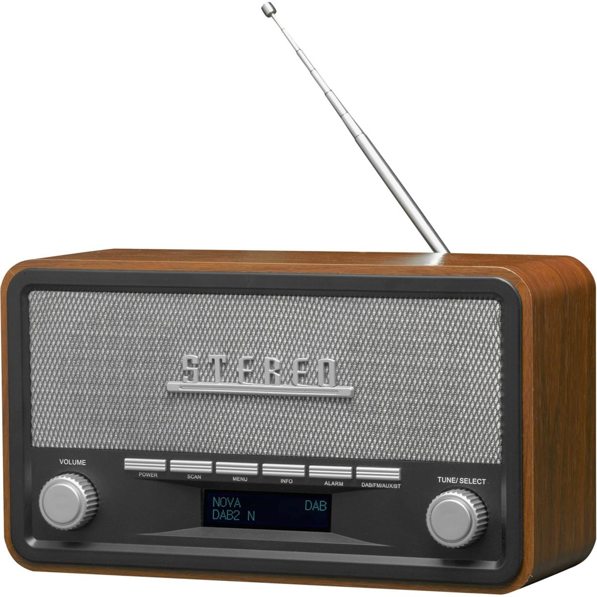 DENVER DAB-18 Radio, schwarz Bluetooth, braun / DAB+, Dunkelbraun