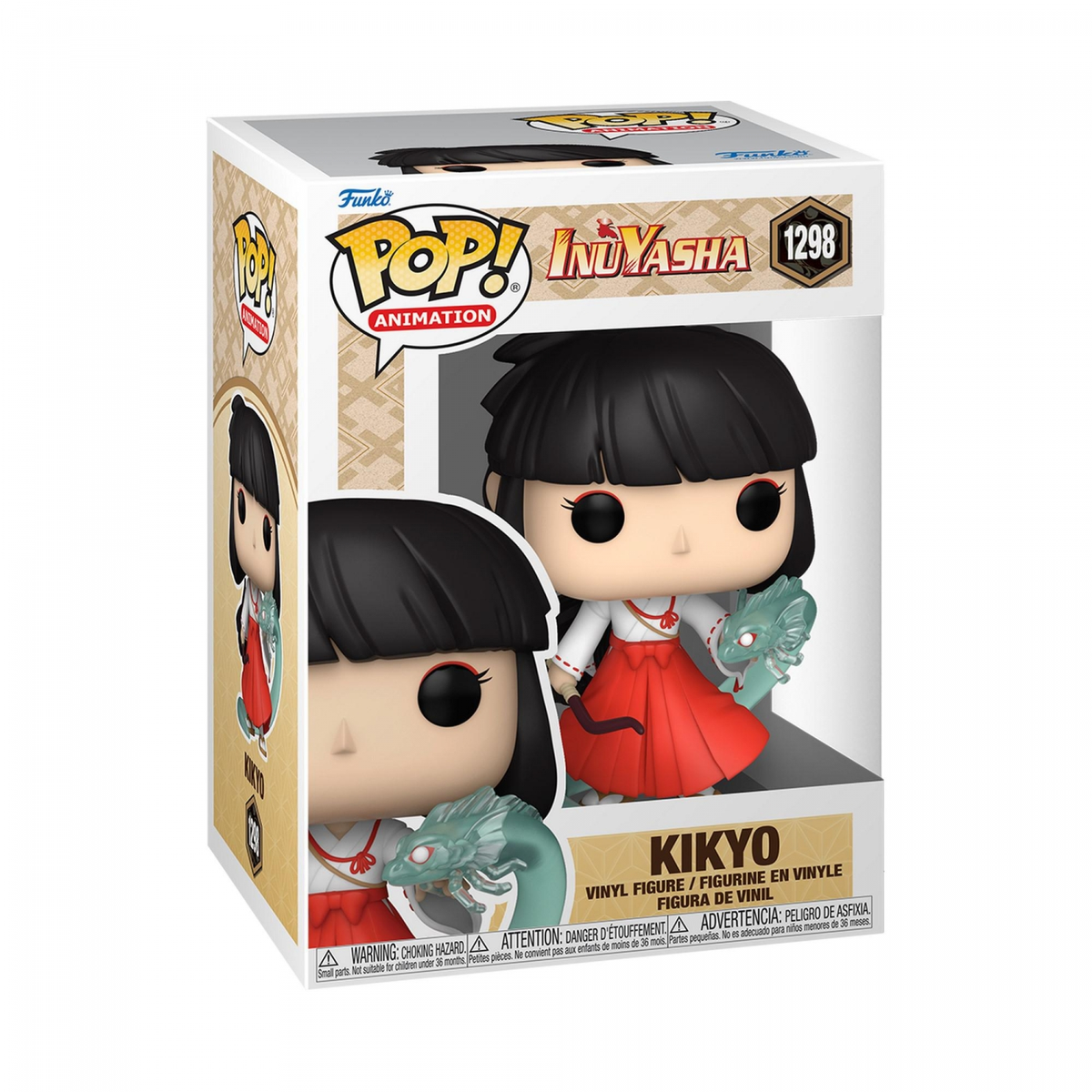 Funko Pop Figur von Kikyo aus Inuyasha, in einer Box mit sichtbarer Figur.