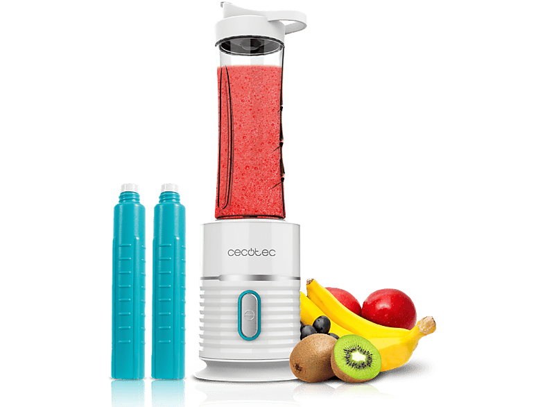 Mixeur Portable Cecotec Power Titanium 500 - 500W - 2 Bouteilles 600ml - Lames Titane