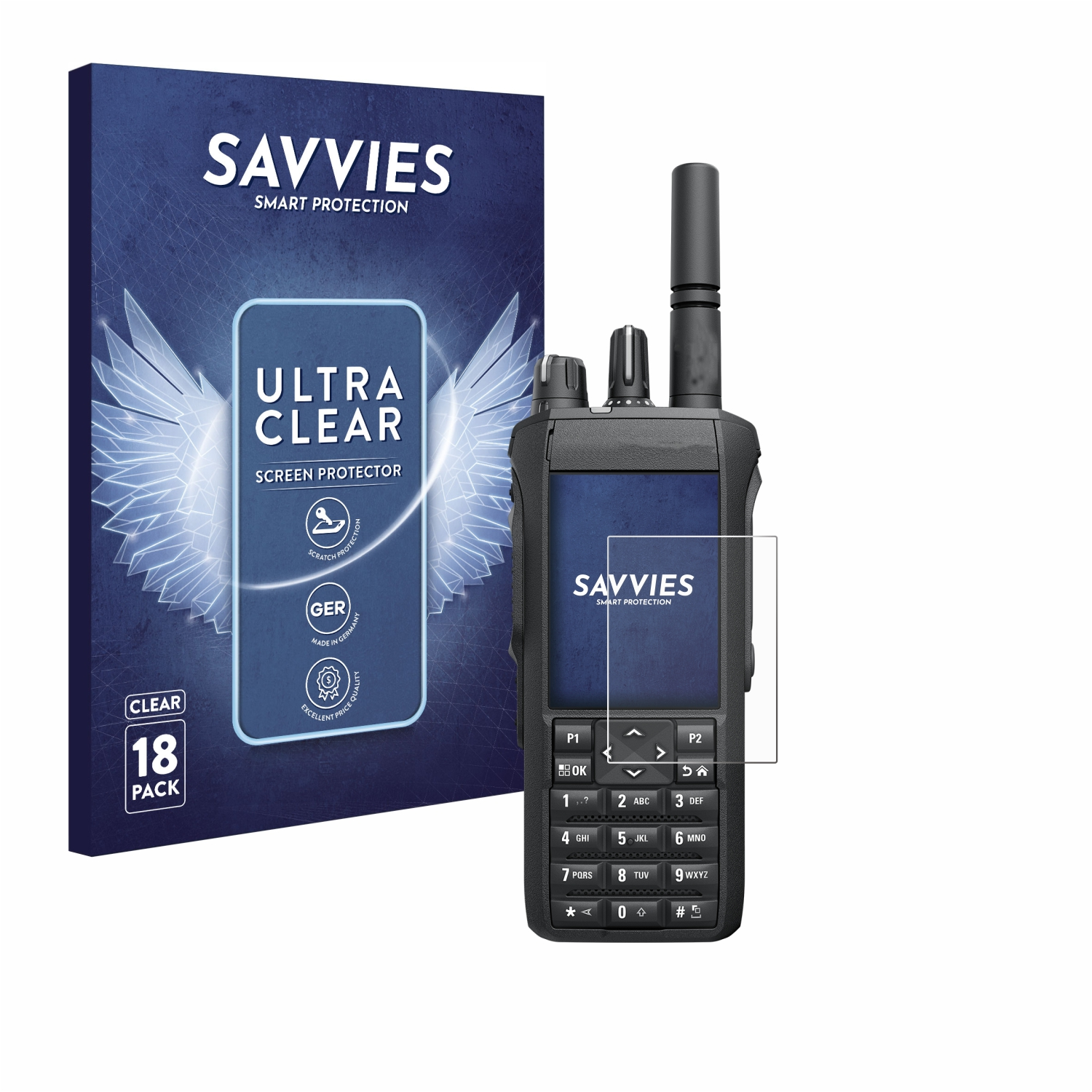 R7) 18x klare Motorola Schutzfolie(für SAVVIES