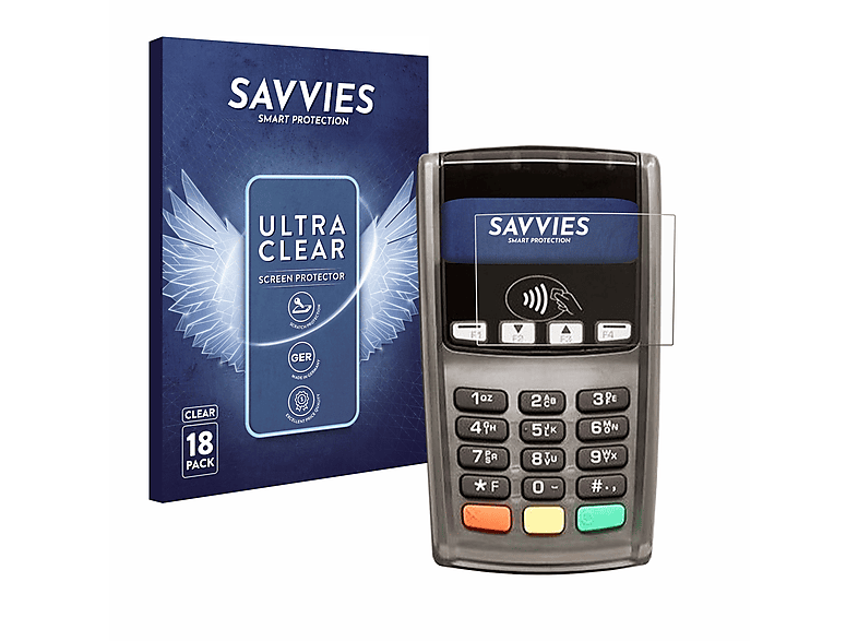 Schutzfolie(für 18x ingenico IPP220) klare SAVVIES