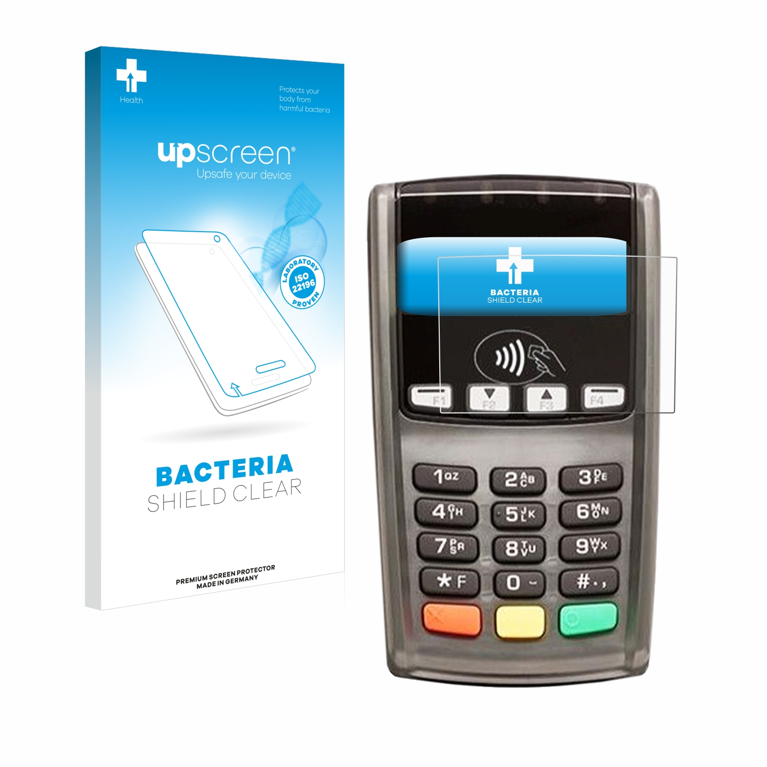 UPSCREEN antibakteriell klare Schutzfolie(für ingenico IPP220)