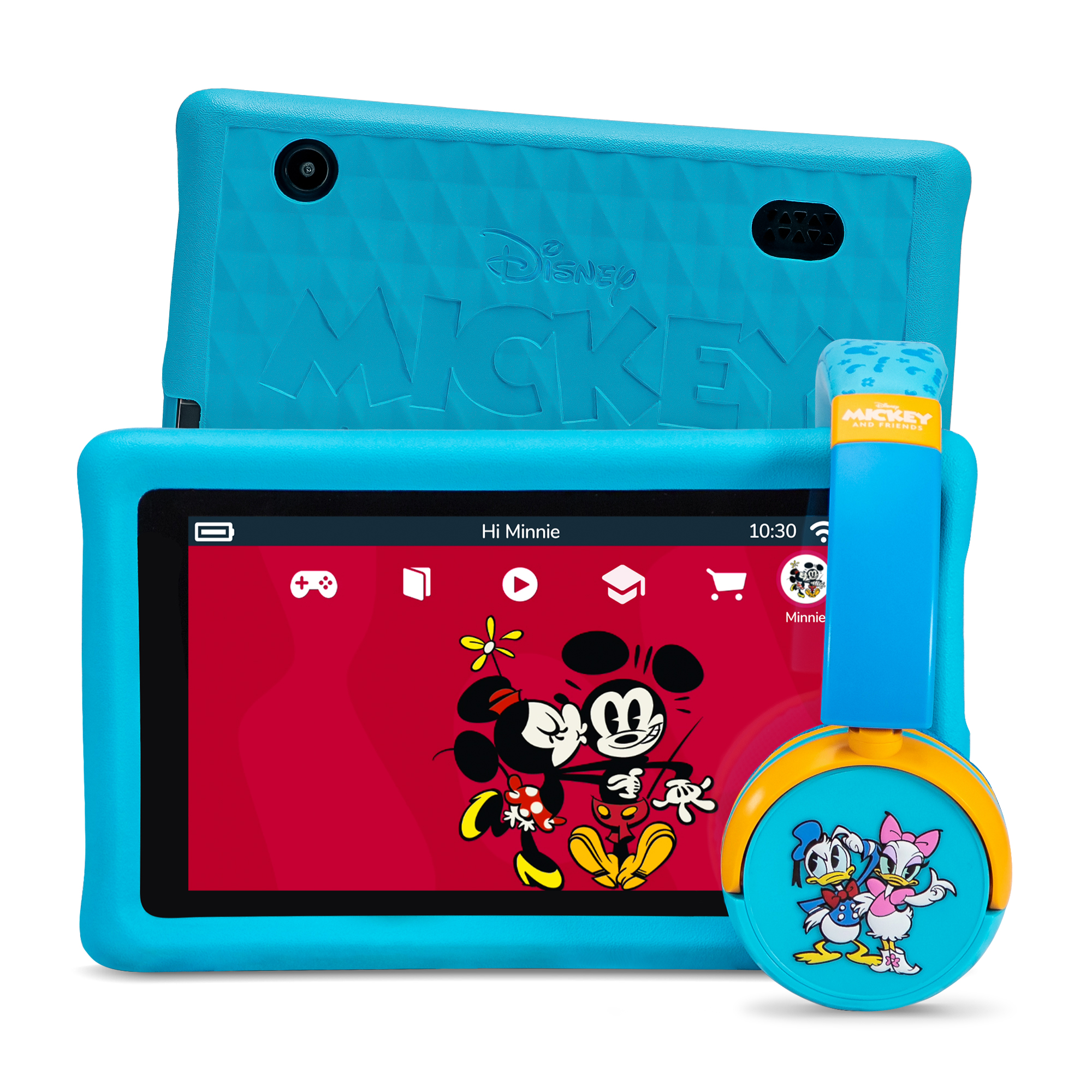 PEBBLE GEAR Tablet-Set, Tablet, Friends 16 Kids Blau Mickey 7 Disney Zoll, & GB,