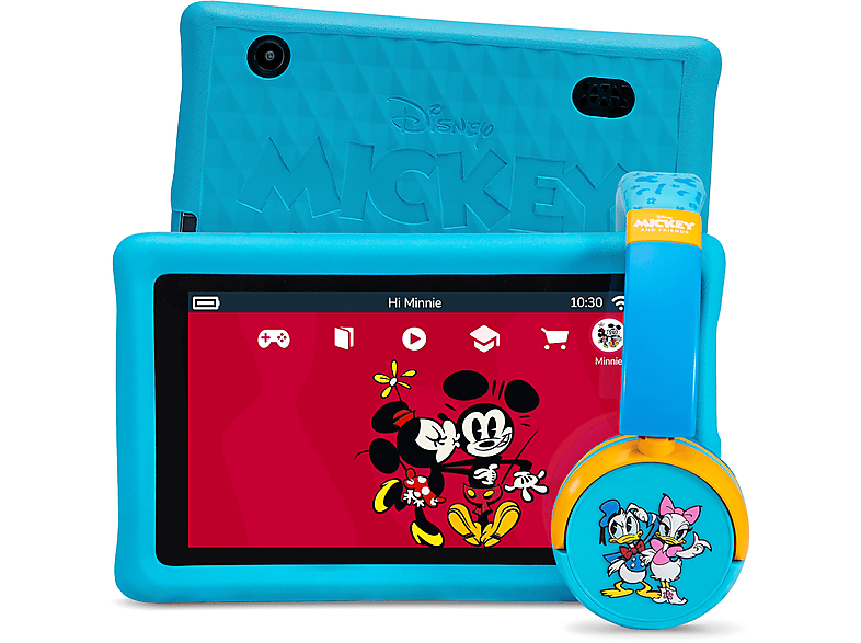 PEBBLE GEAR Disney Mickey & Friends Kids Tablet-Set, Tablet, 16 GB, 7 Zoll, Blau