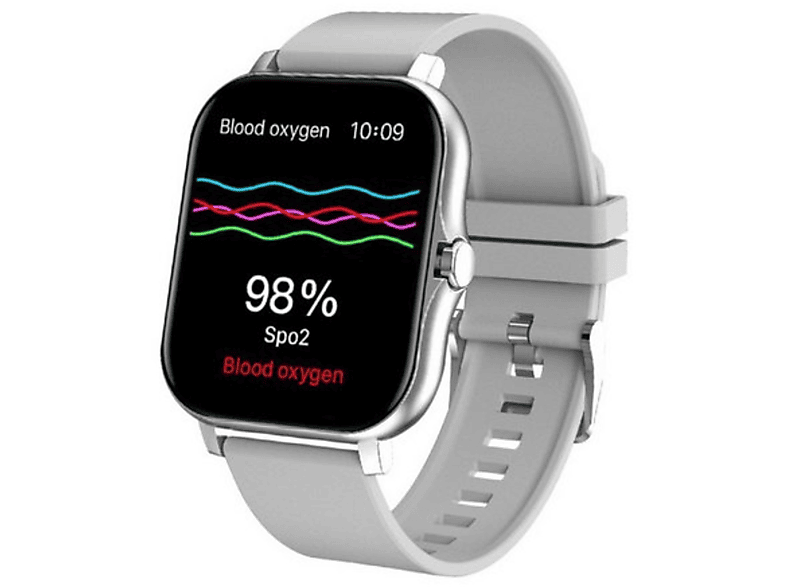 ENBAOXIN Smartwatch,Fitness,Intelligente EKG-Sportuhr – Stilvoll, funktional und gesundheitsbewusst Smartwatch Aluminium Silikon, 270 mm, Silber