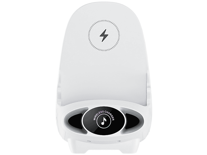 ENBAOXIN White Desktop Standing Wireless Charger - Handyhalterung, horizontales und vertikales Aufladen Ladegerät Allgemeines, Weiß