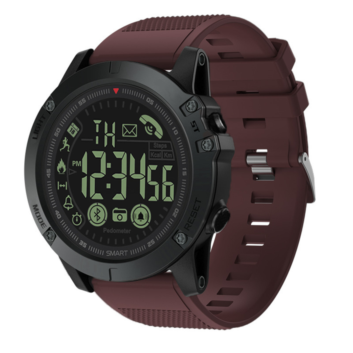 ENBAOXIN Smart-Armband Blut-Sauerstoff-Herzfrequenz-Blutdruck-Überwachung Schrittzähler Schwarz Silikon, Sportuhr Smartwatch