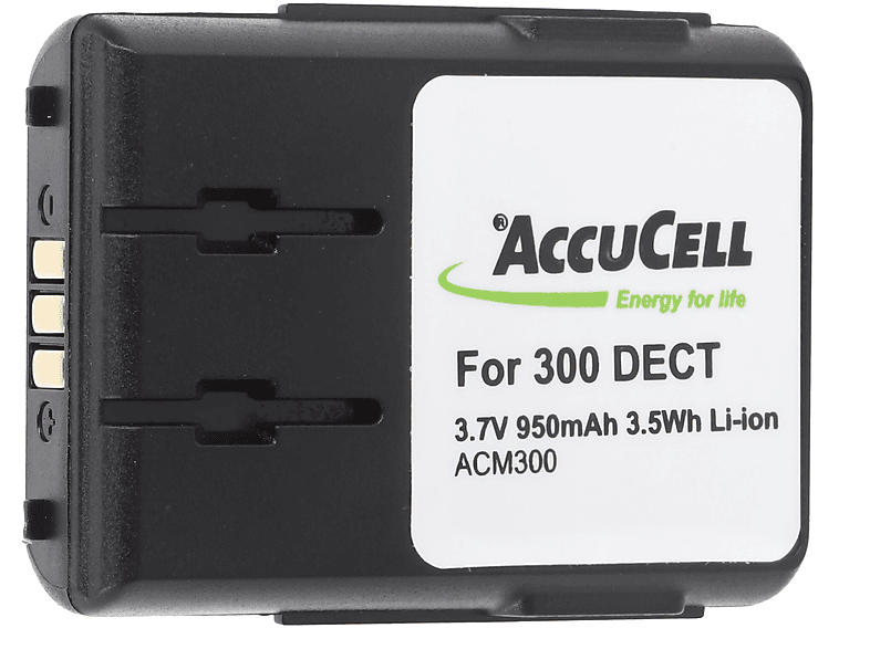 ACCUCELL Akku passend für DECT-Akku, Lithium-Ionen 3BN66305AAAA000828, 950 400 max. Mobile - mAh Alcatel 300, Akku DECT Li-Ion 950mAh