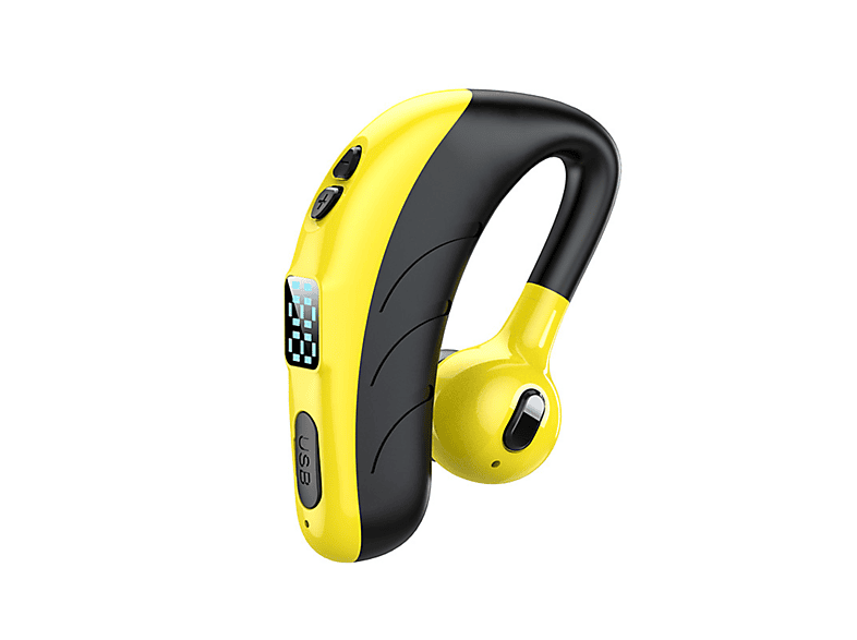 ENBAOXIN Gelbes On-Ear-Bluetooth-Headset - Ultra lange Standby-Zeit, intelligente Geräuschunterdrückung, On-ear Bluetooth Kopfhörer Bluetooth Gelb